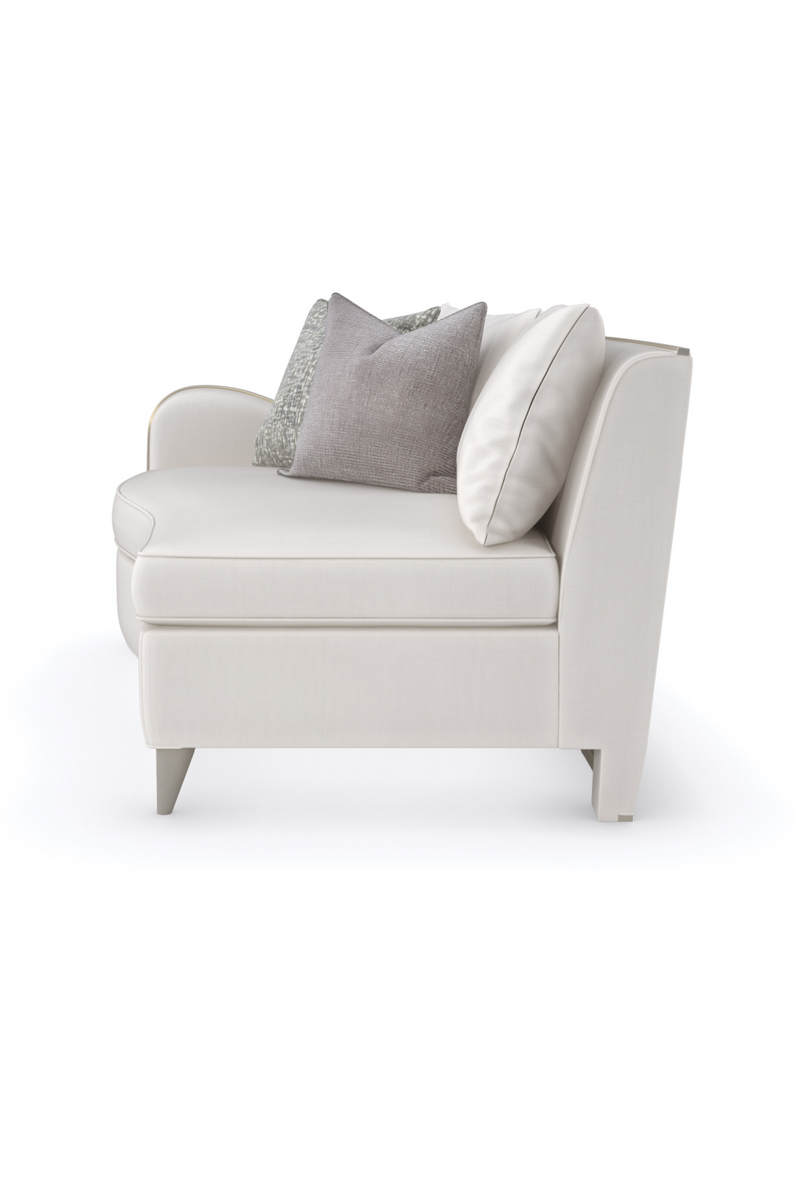 Canapé Modulaire en Chenille Blanche | Caracole Lillian | OROA.fr