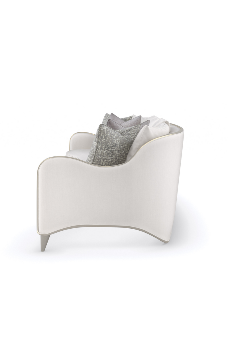Canapé Modulaire en Chenille Blanche | Caracole Lillian | OROA.fr