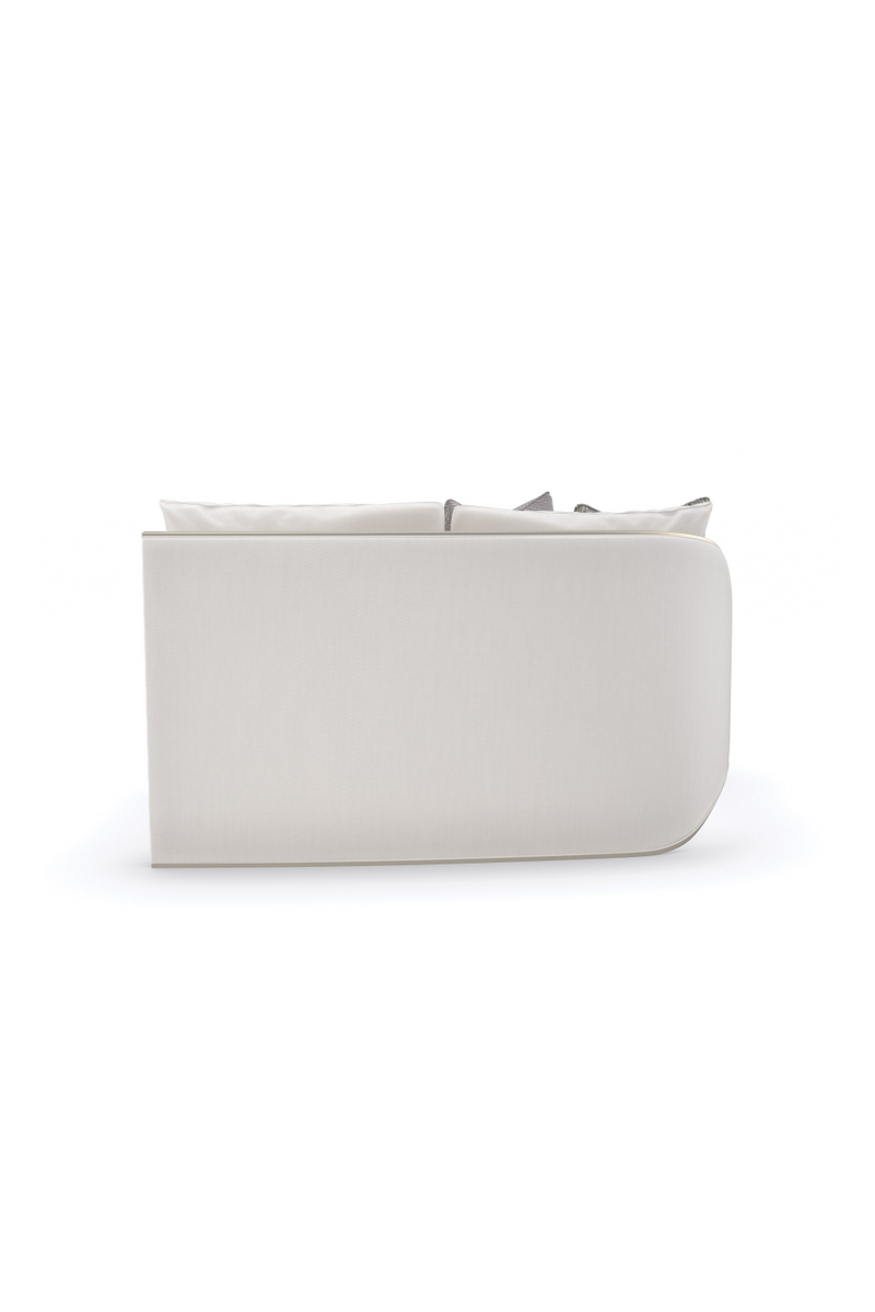 Canapé Modulaire en Chenille Blanche | Caracole Lillian | OROA.fr