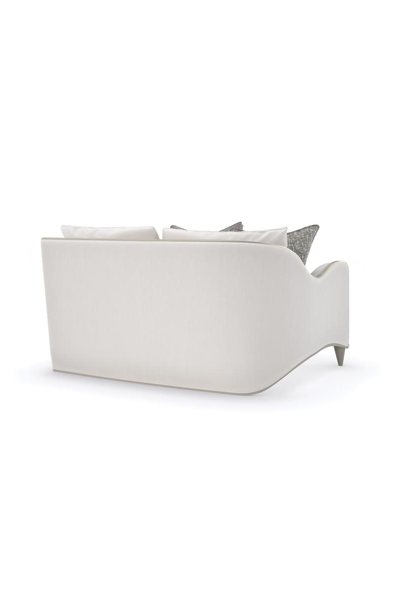 Canapé Modulaire en Chenille Blanche | Caracole Lillian | OROA.fr