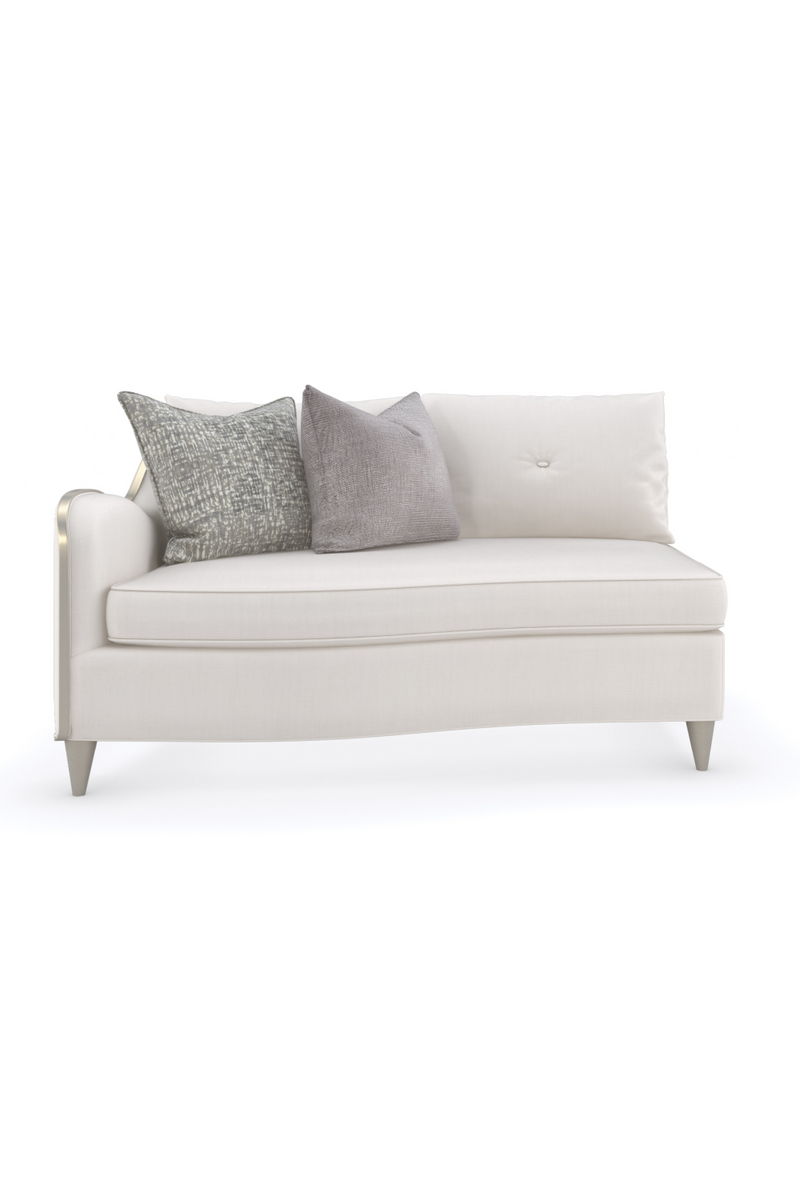 Canapé Modulaire en Chenille Blanche | Caracole Lillian | OROA.fr