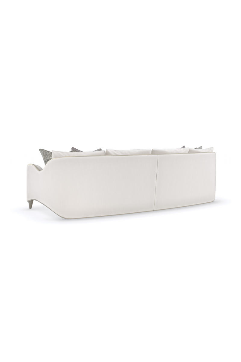 Canapé Modulaire en Chenille Blanche | Caracole Lillian | OROA.fr