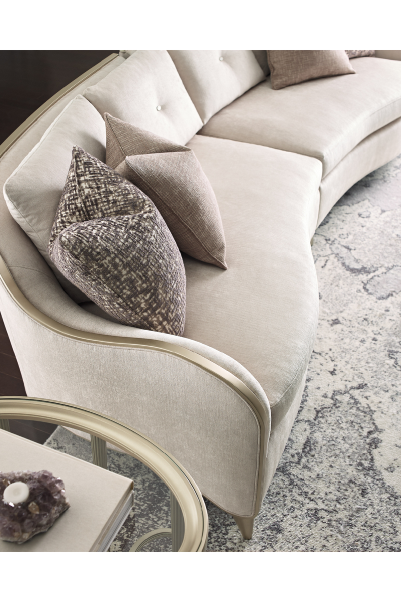 Canapé Modulaire en Chenille Blanche | Caracole Lillian | OROA.fr