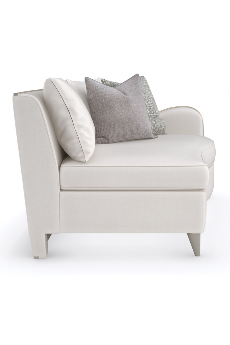 Canapé Modulaire en Chenille Blanche | Caracole Lillian | OROA.fr