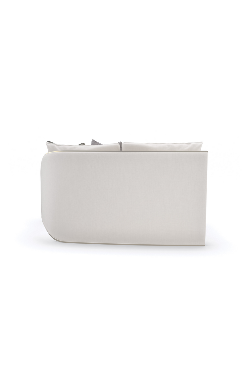 Canapé Modulaire en Chenille Blanche | Caracole Lillian | OROA.fr