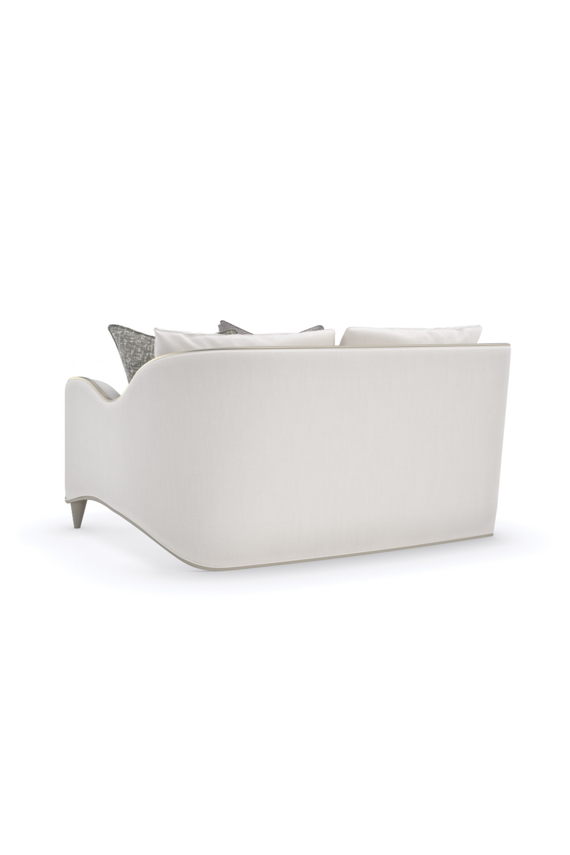 Canapé Modulaire en Chenille Blanche | Caracole Lillian | OROA.fr