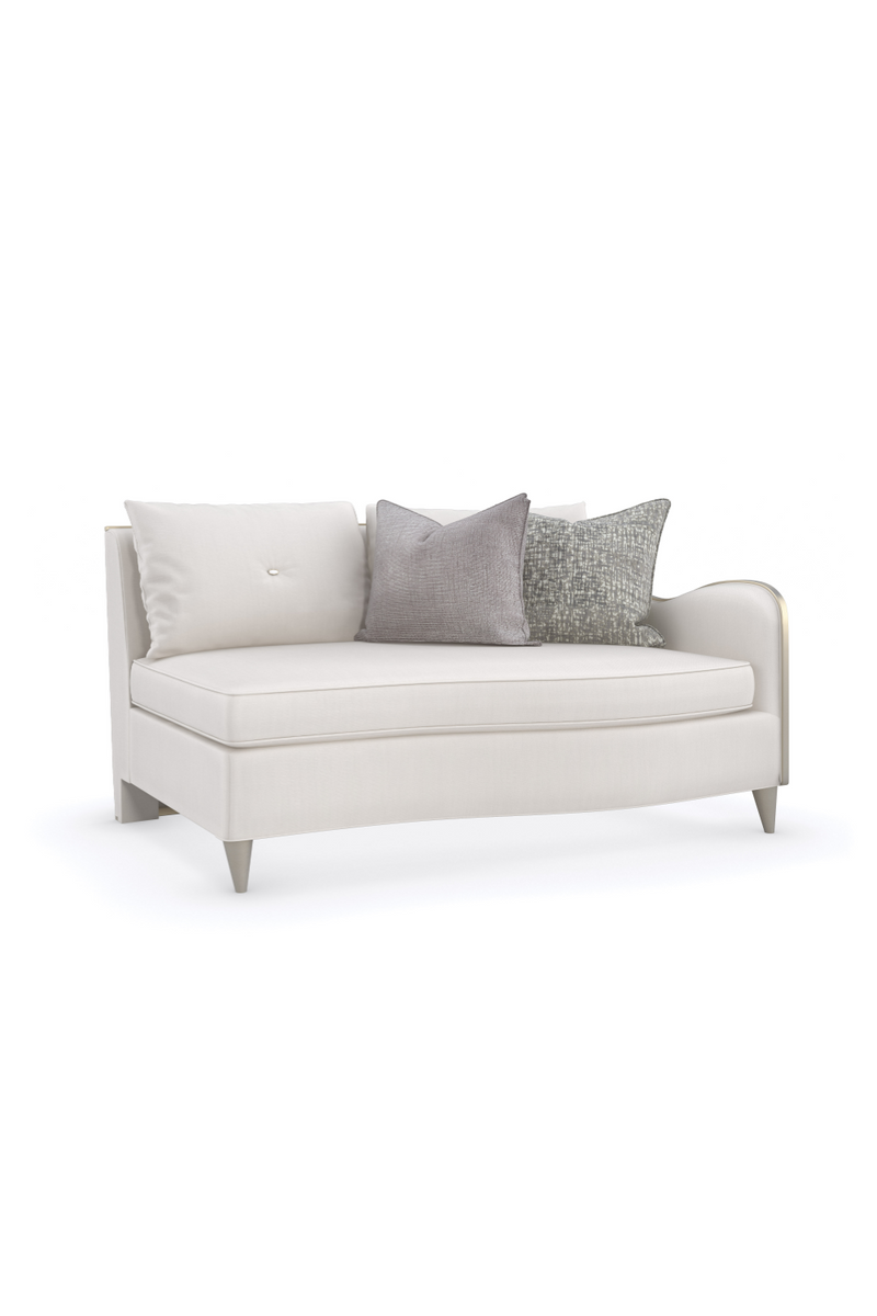 Canapé Modulaire en Chenille Blanche | Caracole Lillian | OROA.fr