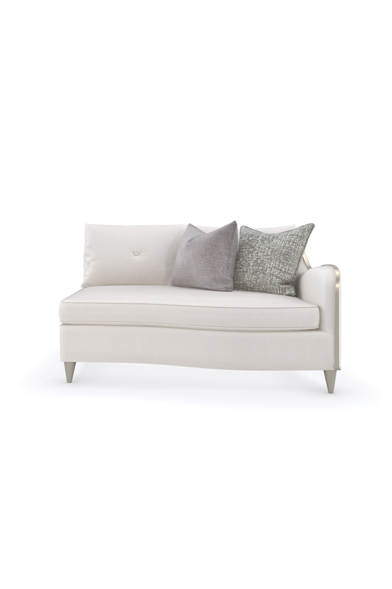 Canapé Modulaire en Chenille Blanche | Caracole Lillian | OROA.fr