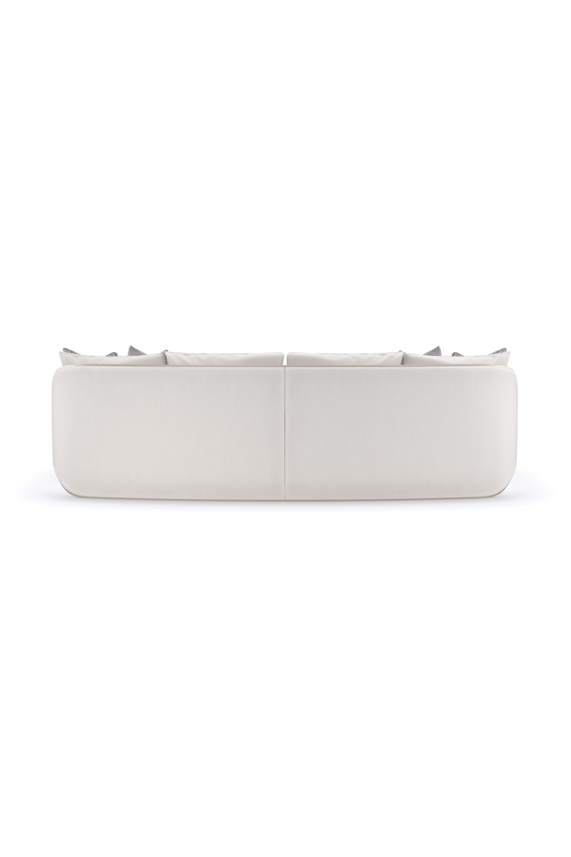 Canapé Modulaire en Chenille Blanche | Caracole Lillian | OROA.fr