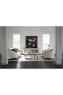 Table d'appoint en bois crème et pierre taupe | Caracole Valentina S | Meubleluxe.fr