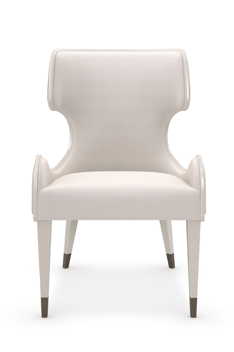 Fauteuil moderne blanc sculptural | Caracole Valentina | Oroa.fr