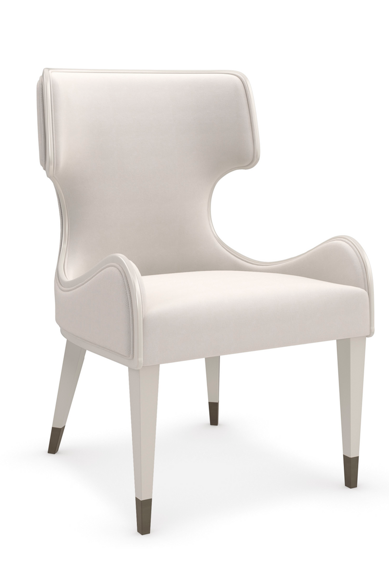Fauteuil moderne blanc sculptural | Caracole Valentina | Oroa.fr