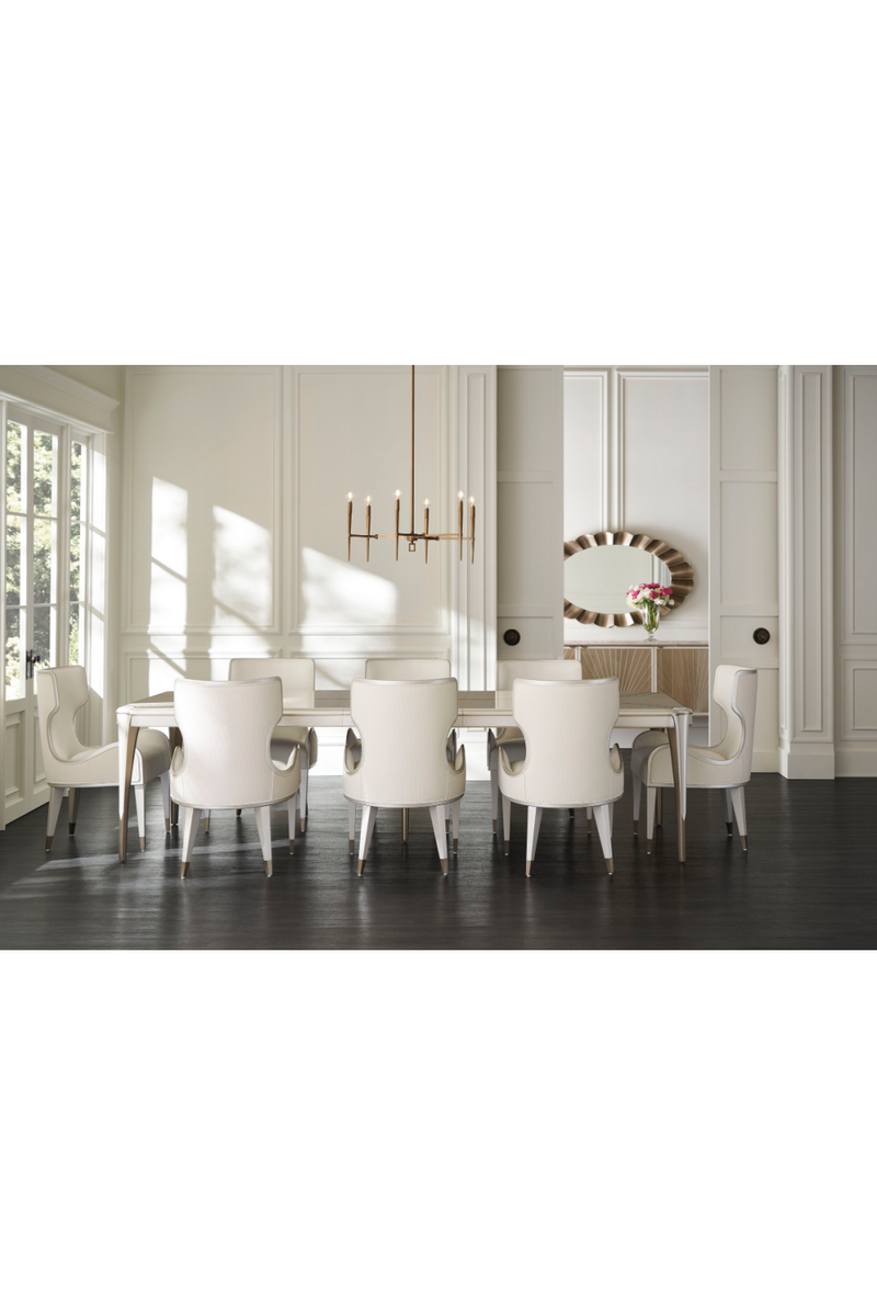 Fauteuil moderne blanc sculptural | Caracole Valentina | Oroa.fr