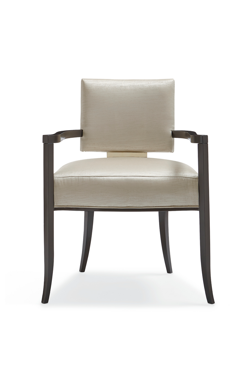 Chaise de Salle à Manger en Satin Neutre | Caracole Reserved Seating | Oroa.fr