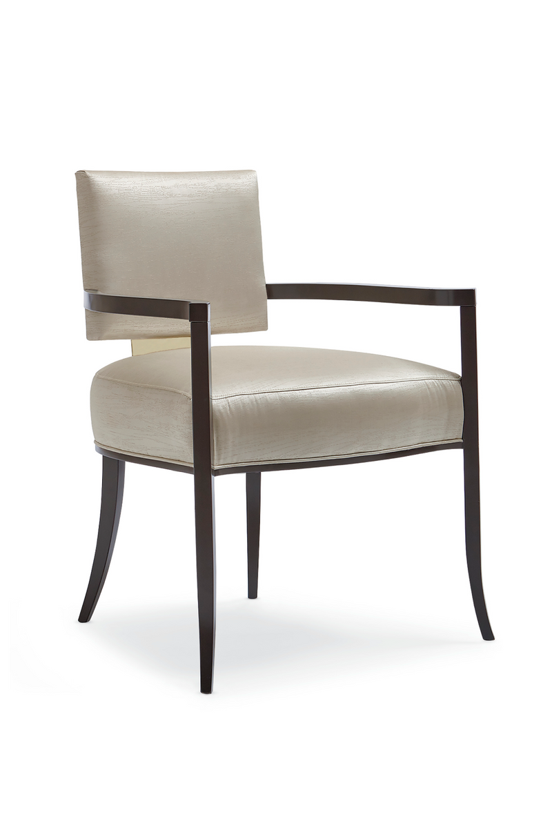 Chaise de Salle à Manger en Satin Neutre | Caracole Reserved Seating | Oroa.fr