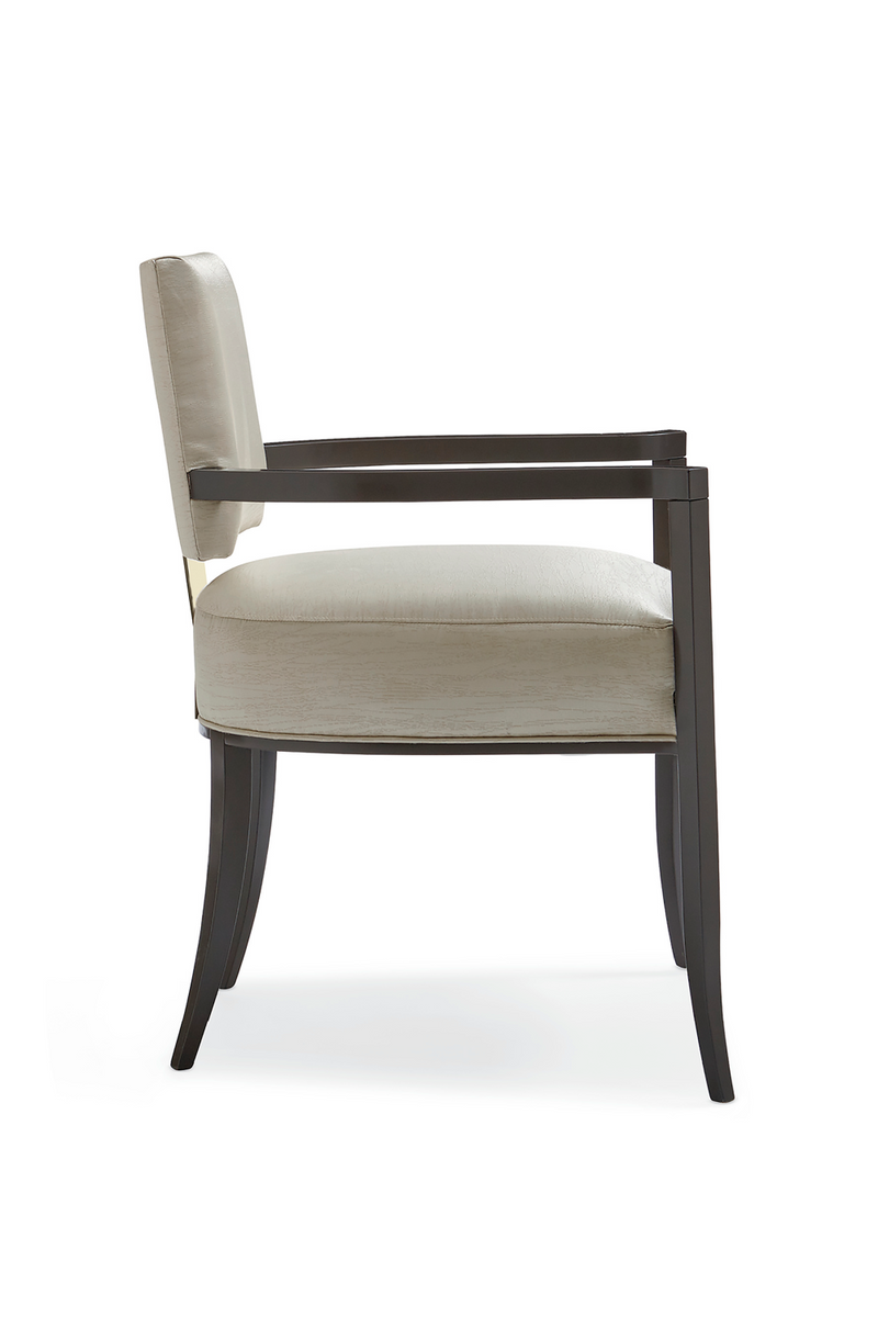 Chaise de Salle à Manger en Satin Neutre | Caracole Reserved Seating | Oroa.fr