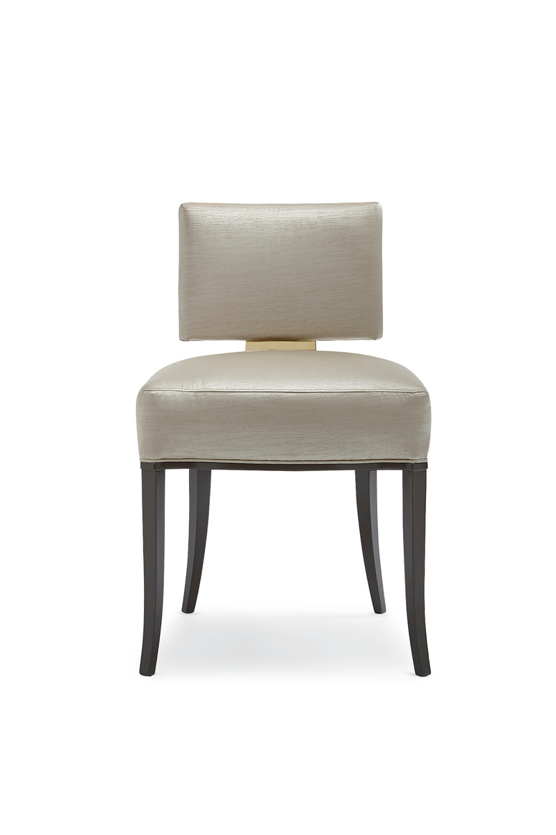 Chaise de Salle à Manger en Satin Neutre | Caracole Reserved Seating | Oroa.fr