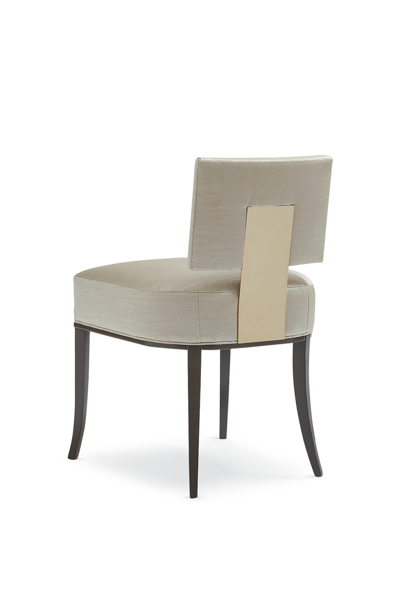 Chaise de Salle à Manger en Satin Neutre | Caracole Reserved Seating | Oroa.fr