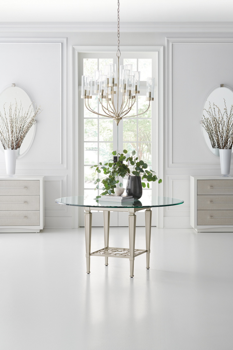 Table de chevet en bois nacré | Caracole Clear | Meubleluxe.fr