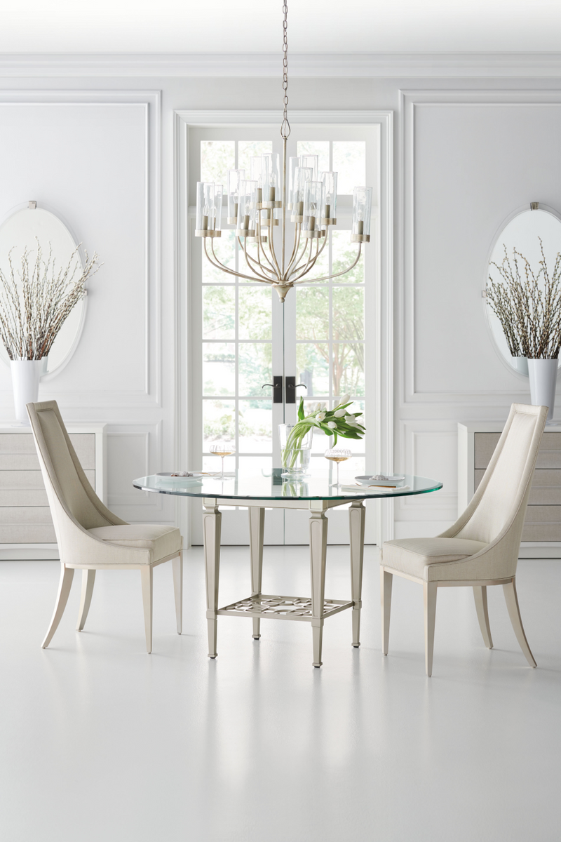 Table de chevet en bois nacré | Caracole Clear | Meubleluxe.fr