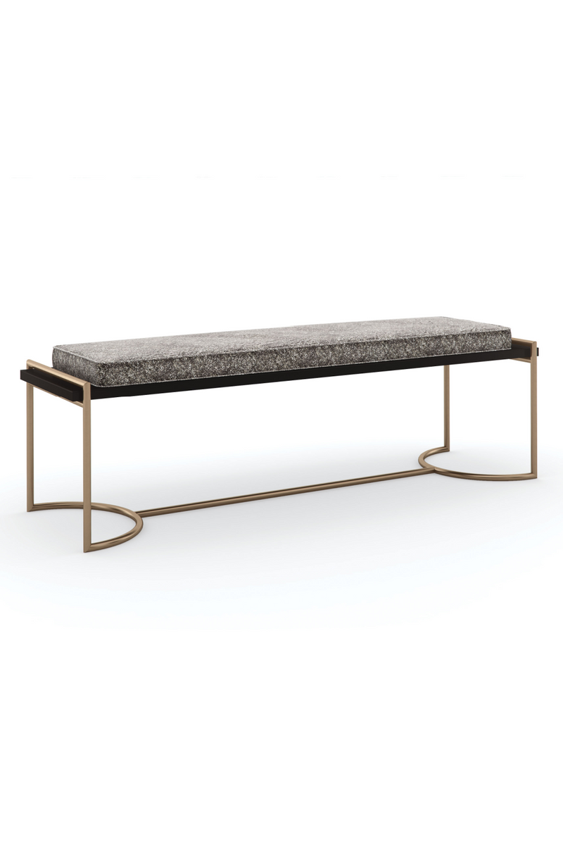 Banc en Velours Gris | Caracole Slim Line | Oroa.fr