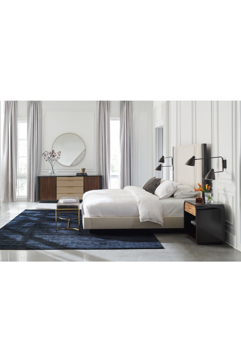 Banc en Velours Gris | Caracole Slim Line | Oroa.fr