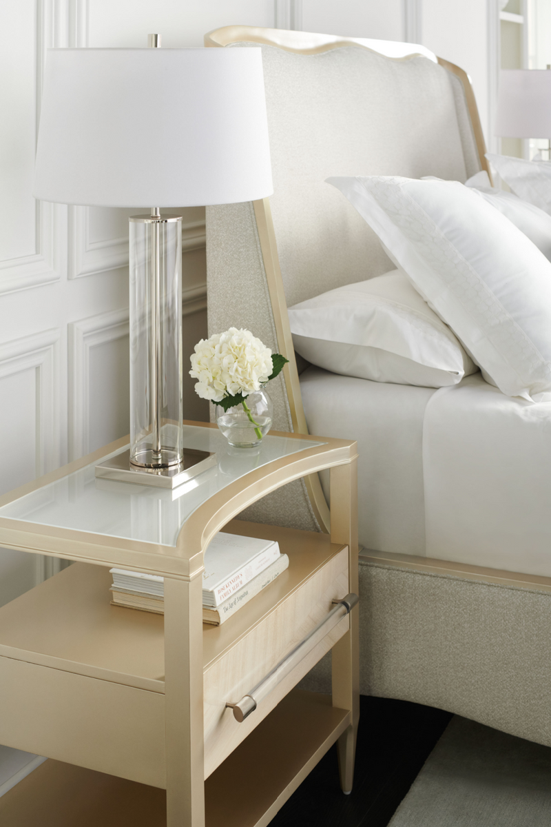 Lit Moderne Blanc California King | Caracole Deep Sleep | OROA.fr