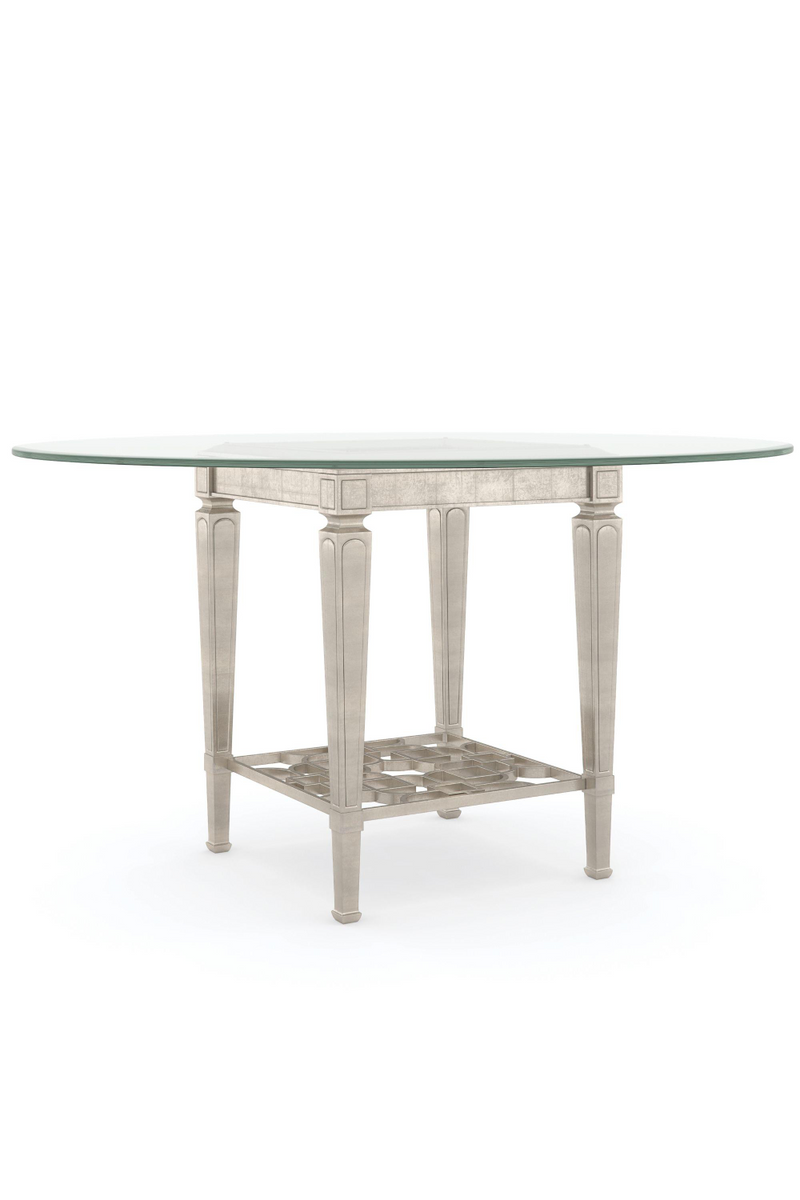 Base pour table de salle à manger en métal taupe | Caracole Social | Meubleluxe.fr