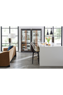 Tabouret de bar en cuir végétalien | Caracole Another Round | OROA.fr