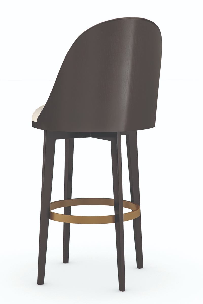 Tabouret de bar en cuir végétalien | Caracole Another Round | OROA.fr
