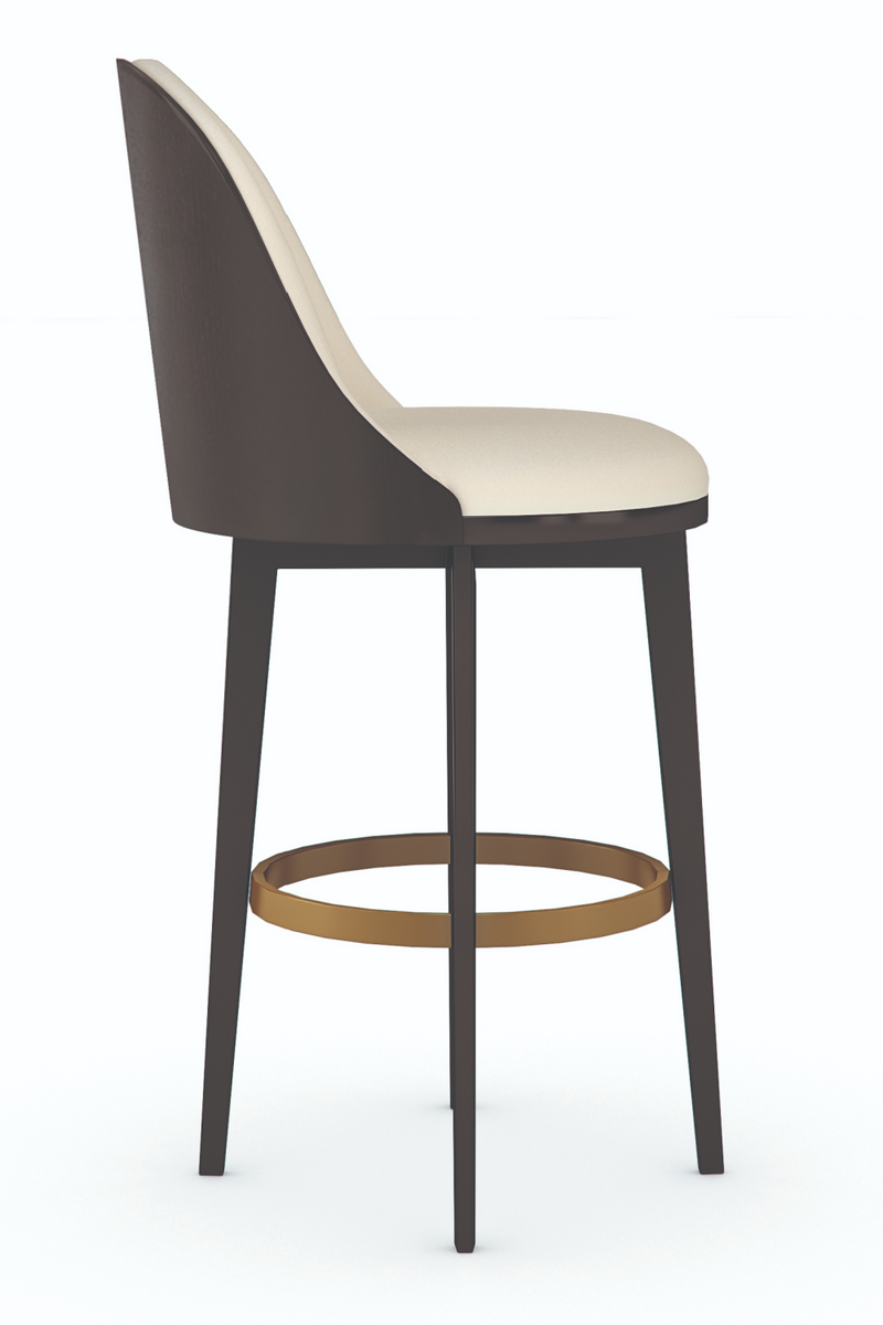 Tabouret de bar en cuir végétalien | Caracole Another Round | OROA.fr