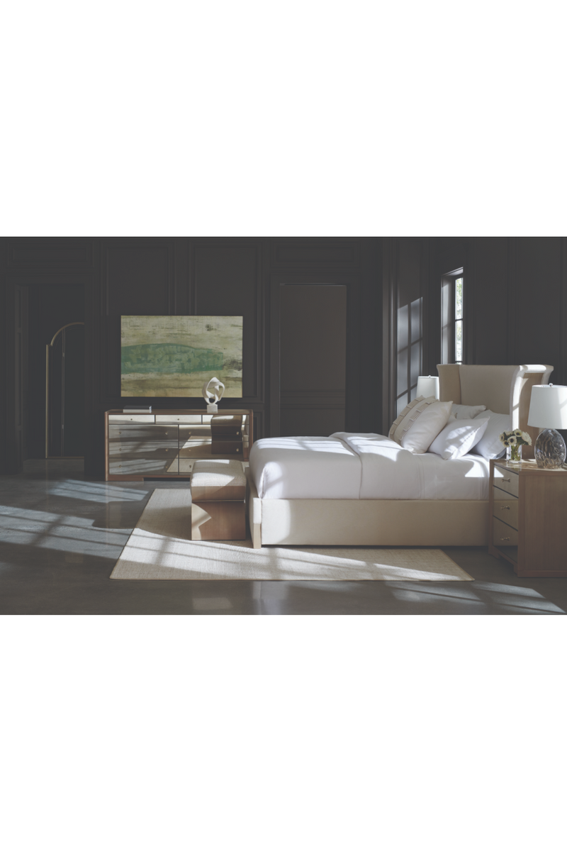 Table de chevet en verre et bois | Caracole Dreams | Meubleluxe.fr