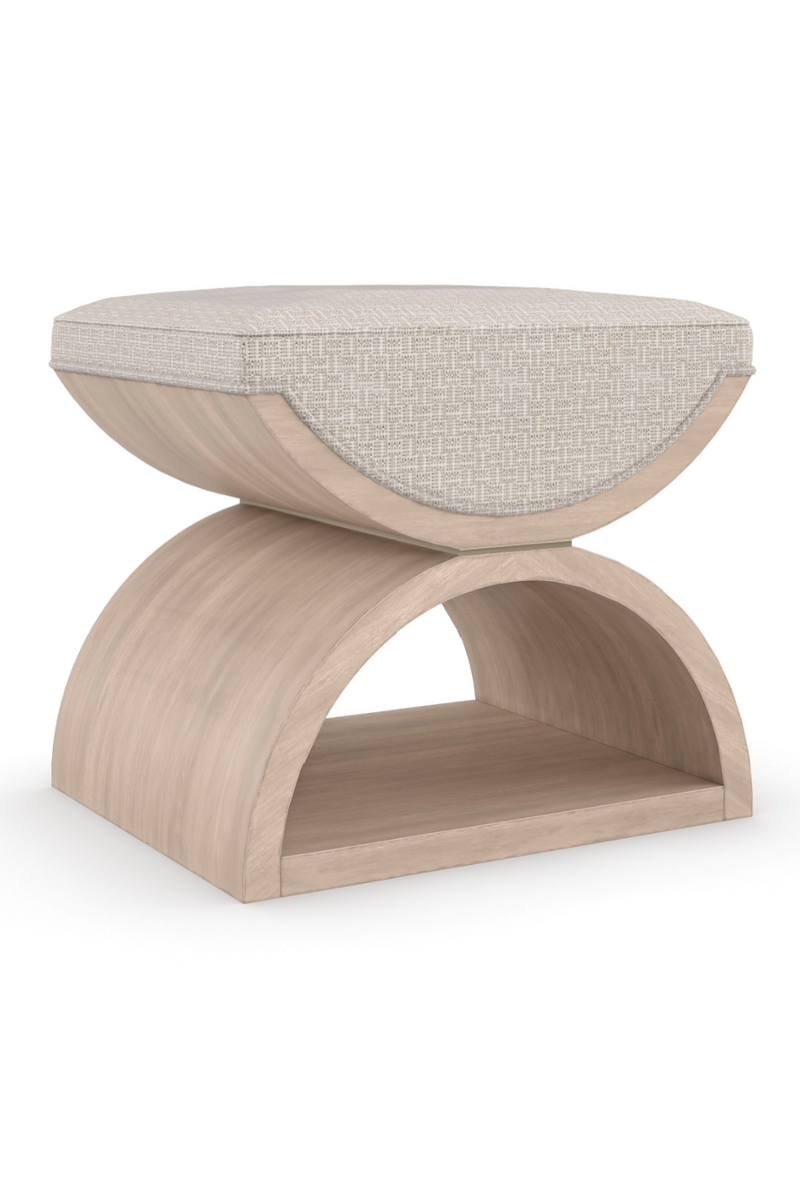 Ottoman Croissant en Bois | Caracole Open Enrollment | Oroa.fr