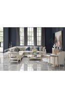 Table d'appoint en verre et métal doré | Caracole Charm | Meubleluxe.fr