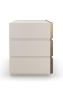 Table de chevet en bois lait d'amande et grès gris | Caracole Bedrock | Meubleluxe.fr