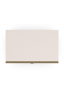 Table de chevet en bois lait d'amande et grès gris | Caracole Bedrock | Meubleluxe.fr