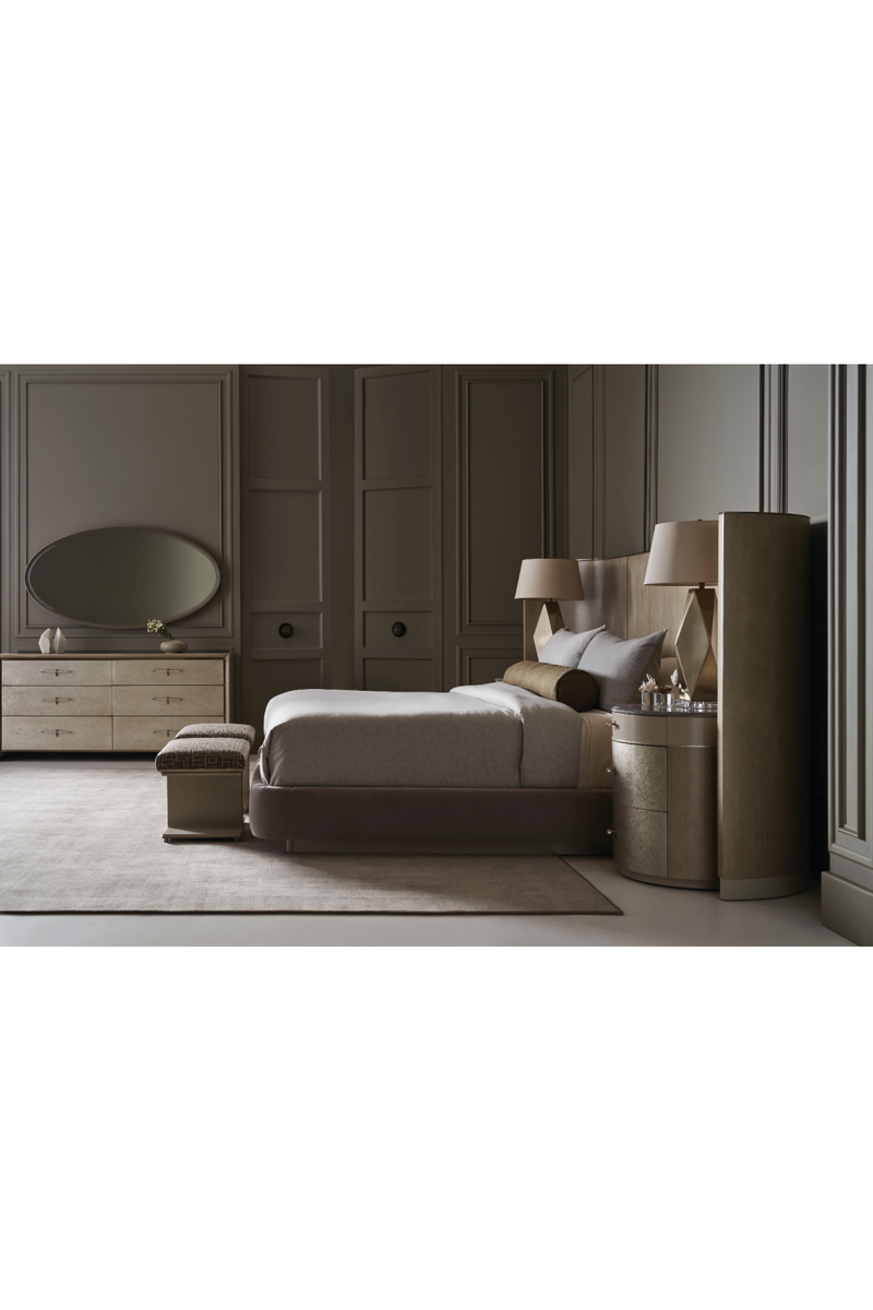 Pouf moderne vert mousse | Caracole Balance Beam | OROA.fr