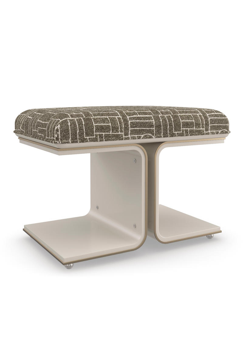 Pouf moderne vert mousse | Caracole Balance Beam | OROA.fr