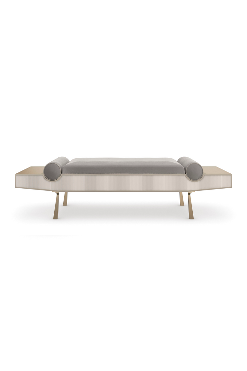 Banc Moderne en Mohair Gris | Caracole Roll Play | Meubleluxe.fr