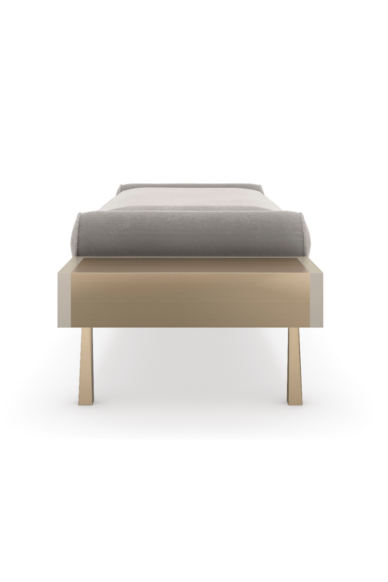 Banc Moderne en Mohair Gris | Caracole Roll Play | Meubleluxe.fr