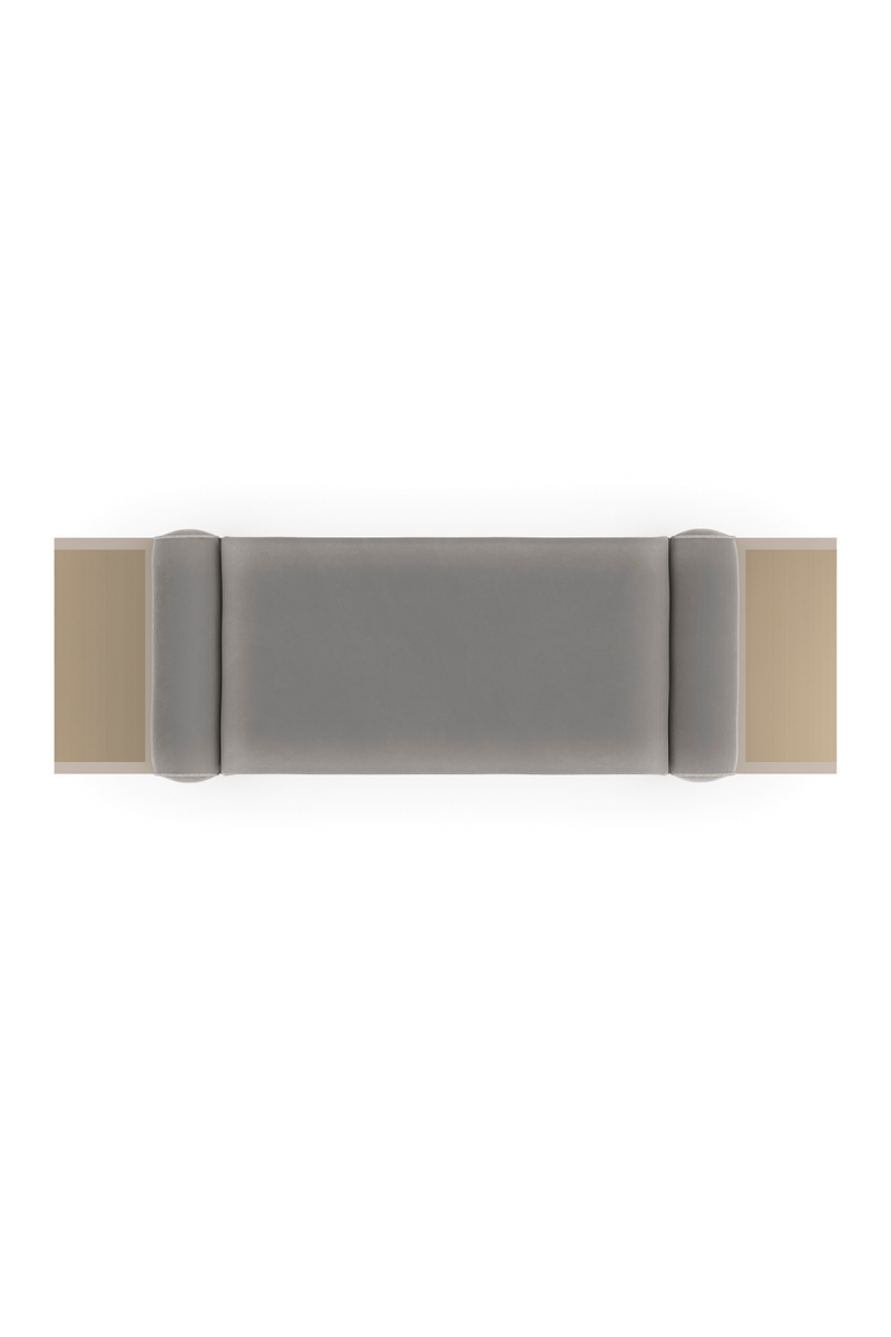 Banc Moderne en Mohair Gris | Caracole Roll Play | Meubleluxe.fr