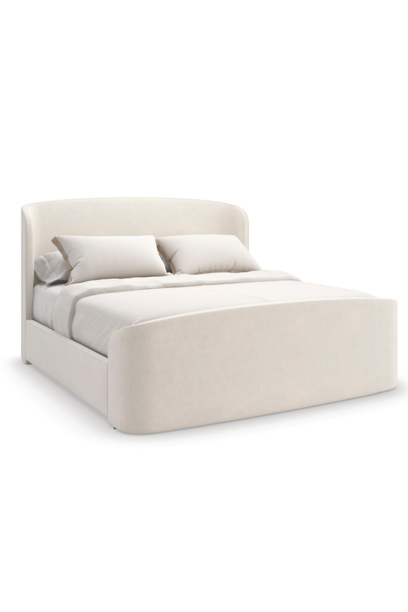 Lit Queen Ivoire à Cannelures | Caracole Soft Embrace | Meubleluxe.fr