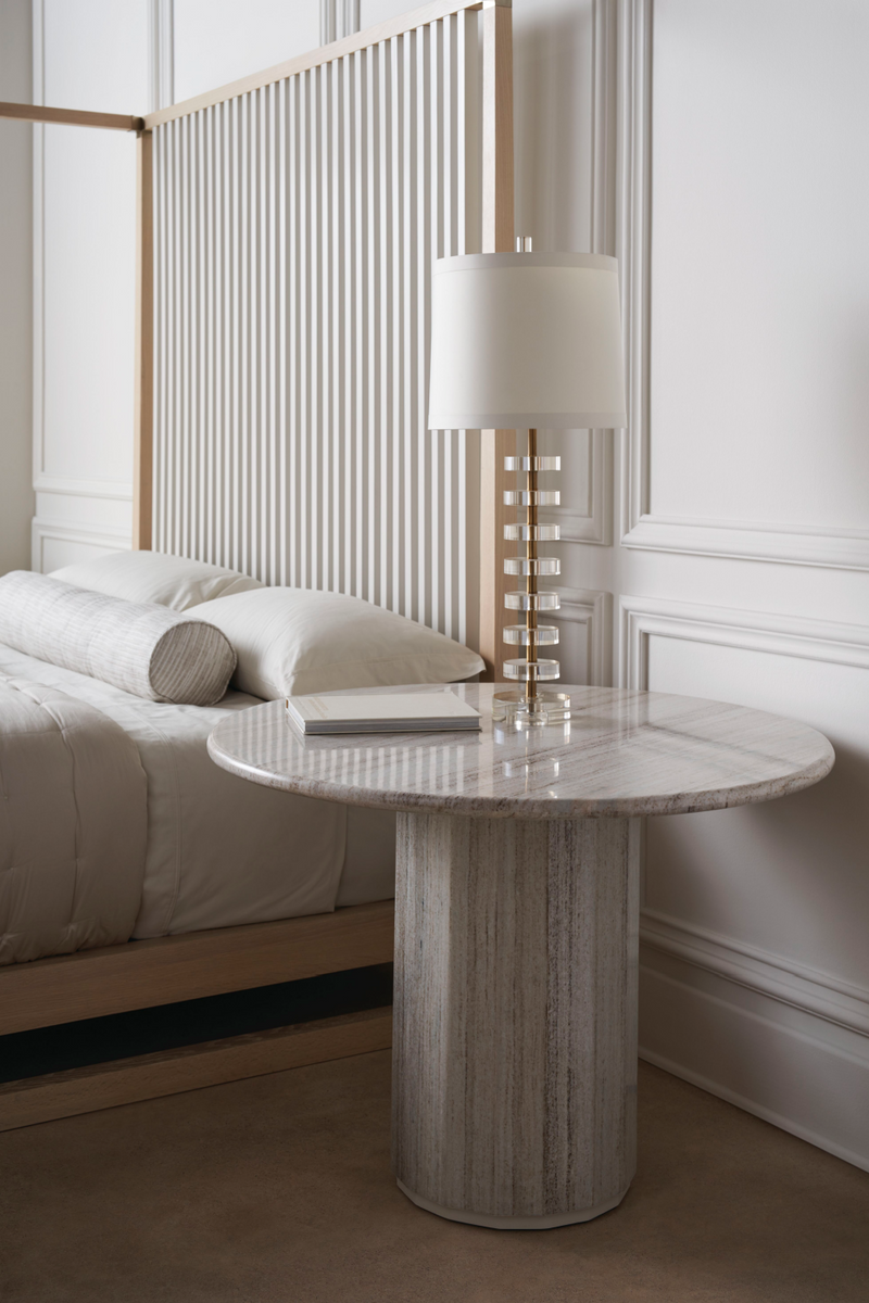 Lit à baldaquin en chêne clair | Caracole Pinstripe | OROA.fr