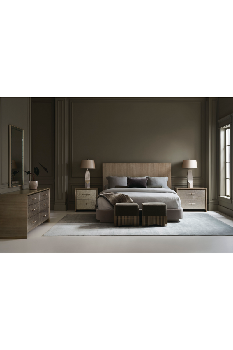 Lit gris minimaliste | Caracole Chasseur de Rêves | Oroa.fr