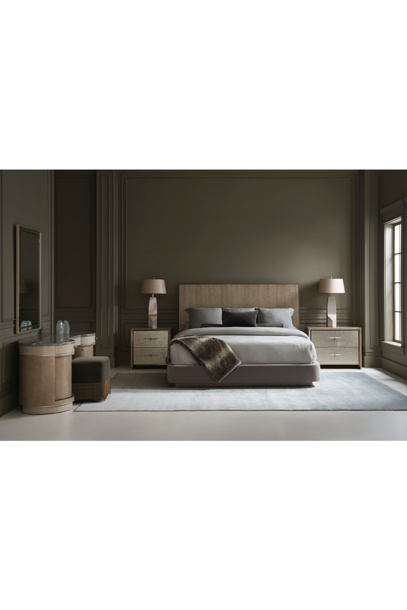 Lit gris minimaliste | Caracole Chasseur de Rêves | Oroa.fr