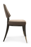 Chaise de salle à manger en velours taupe | Caracole Caress | OROA.fr