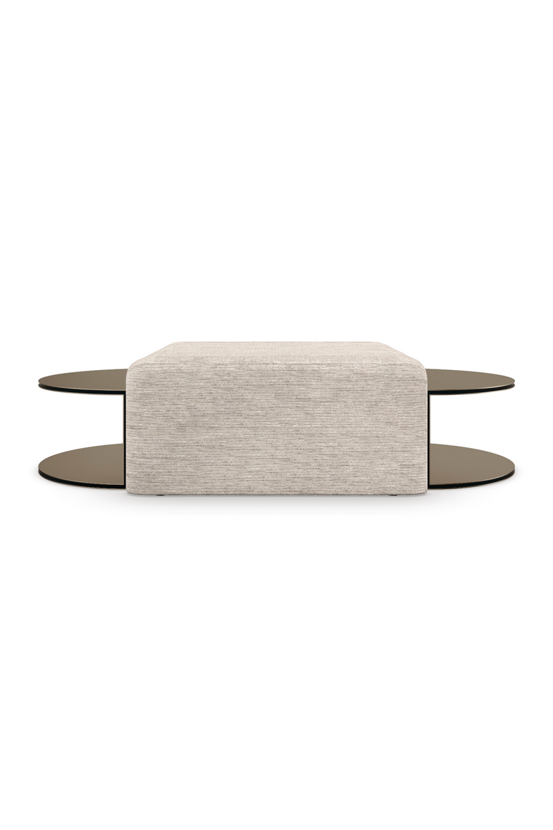 Half-moon coffee table in gold metal | Caracole All Together
