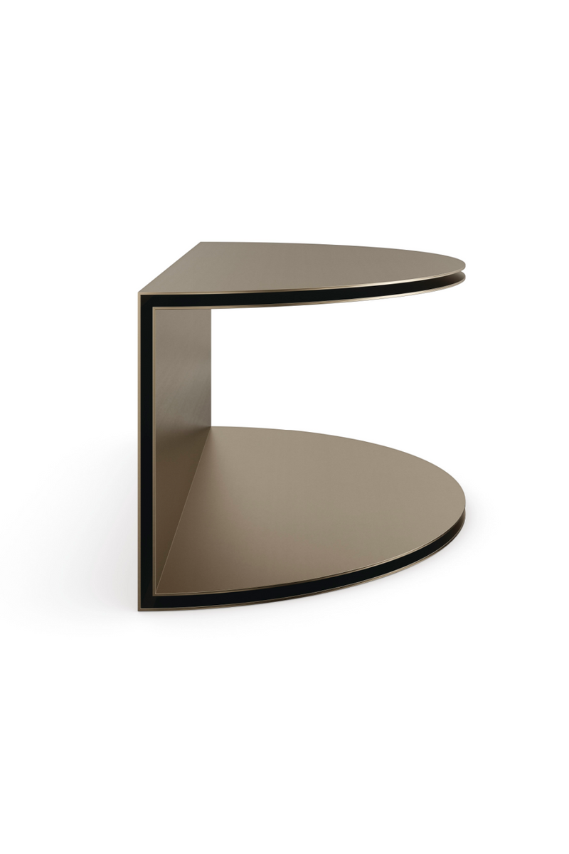 Table basse demi-lune en métal doré | Caracole All Together | Meubleluxe.fr