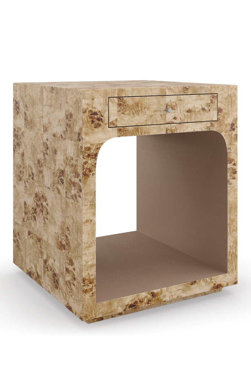 Table d'appoint carrée en bois de Mappa | Caracole Burlesque | Meubleluxe.fr