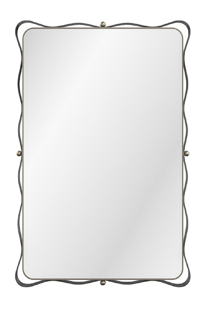 Miroir avec Détail de Ruban en Bronze | Caracole Marseille | OROA.fr